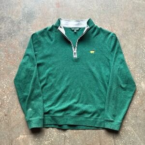 Masters Collection Green Quarter Zip Pullover Golf Sweatshirt Mens Large